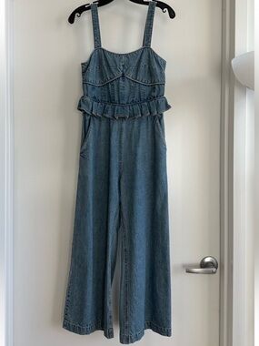 Sea New York Denim Jumpsuit small